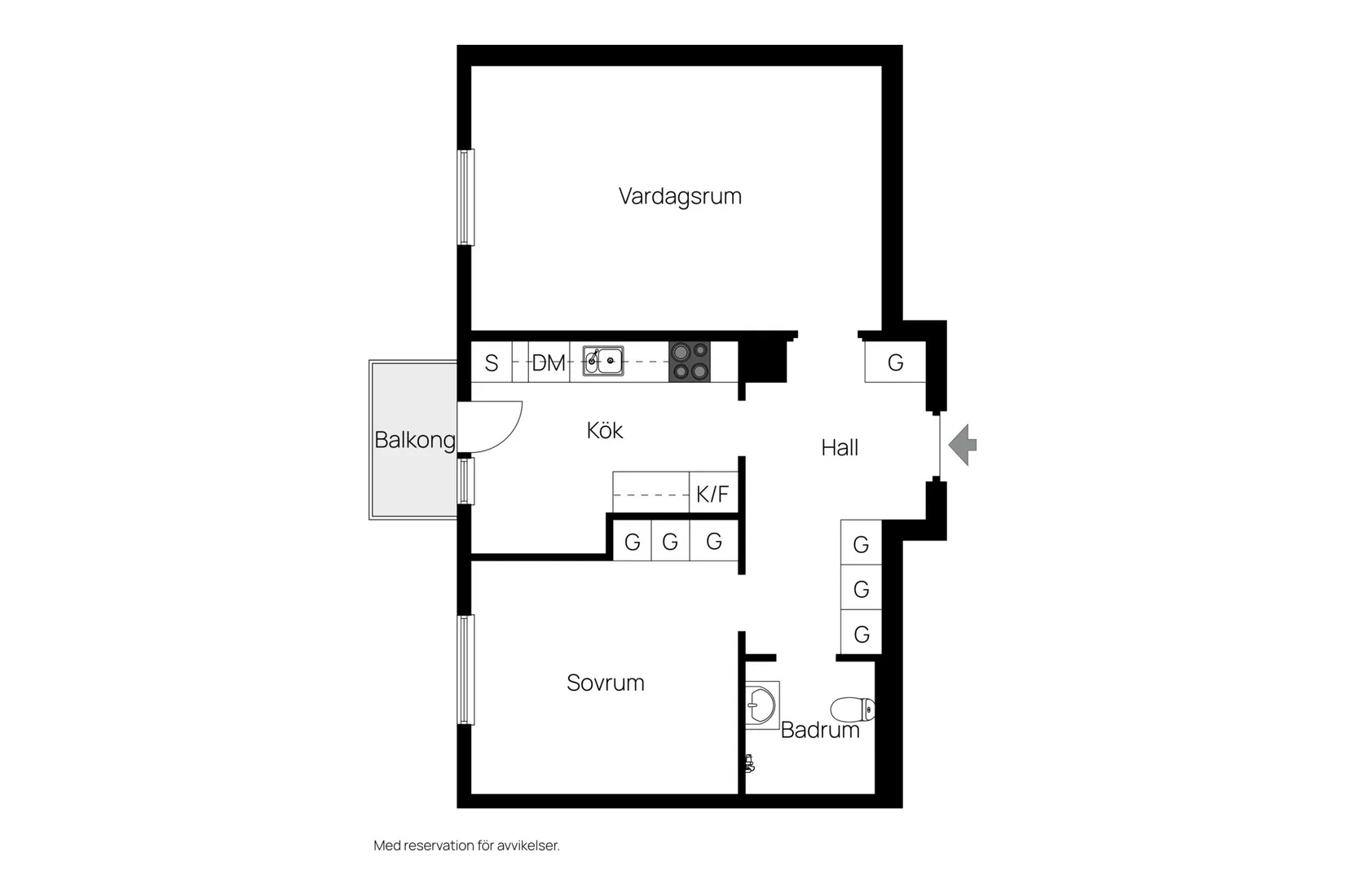 Bostadsrätt, Linnévägen 2b, Södermalm, Lycksele