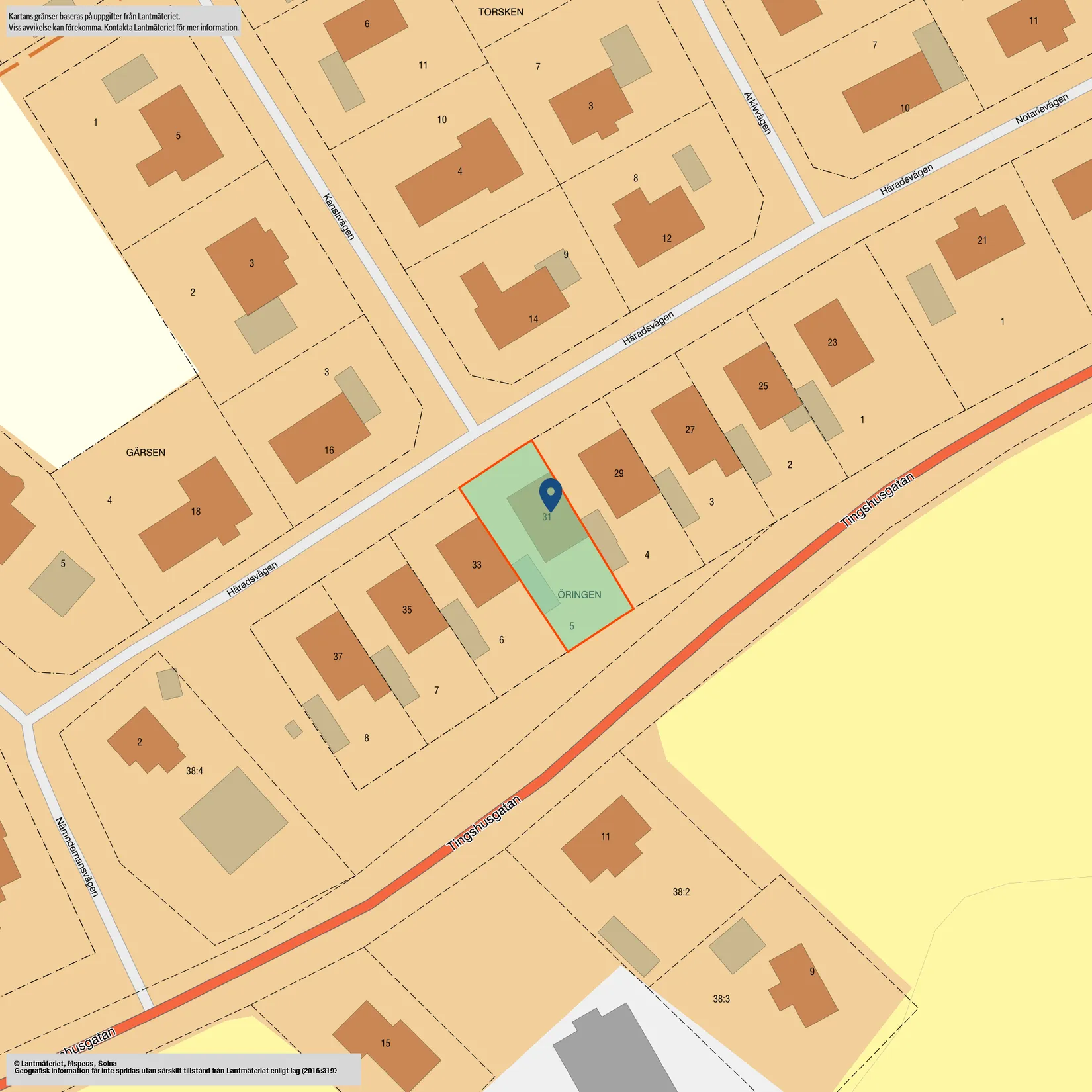 Villa, Häradsvägen 31, Centrala Vara, Vara