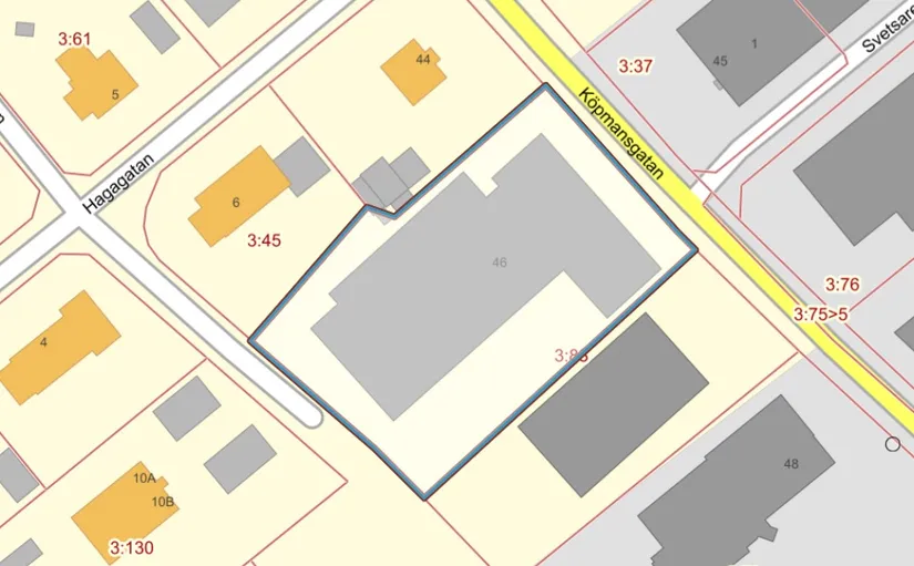 Villa, Köpmansgatan 46, Tråvad, Vara