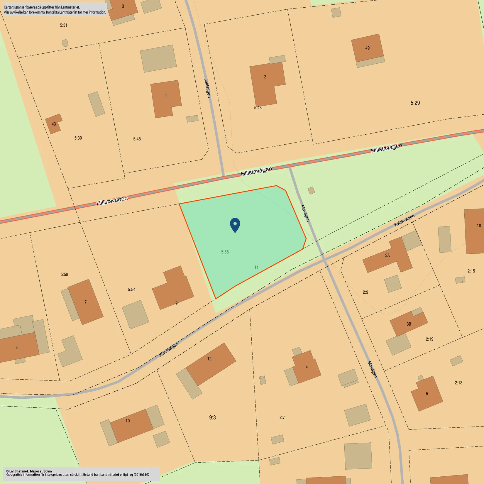 Tomt, Kvickvägen 11, Sandviken
