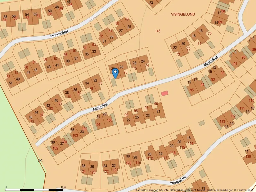 Radhus, Mittspåret 30, Visinge, Täby