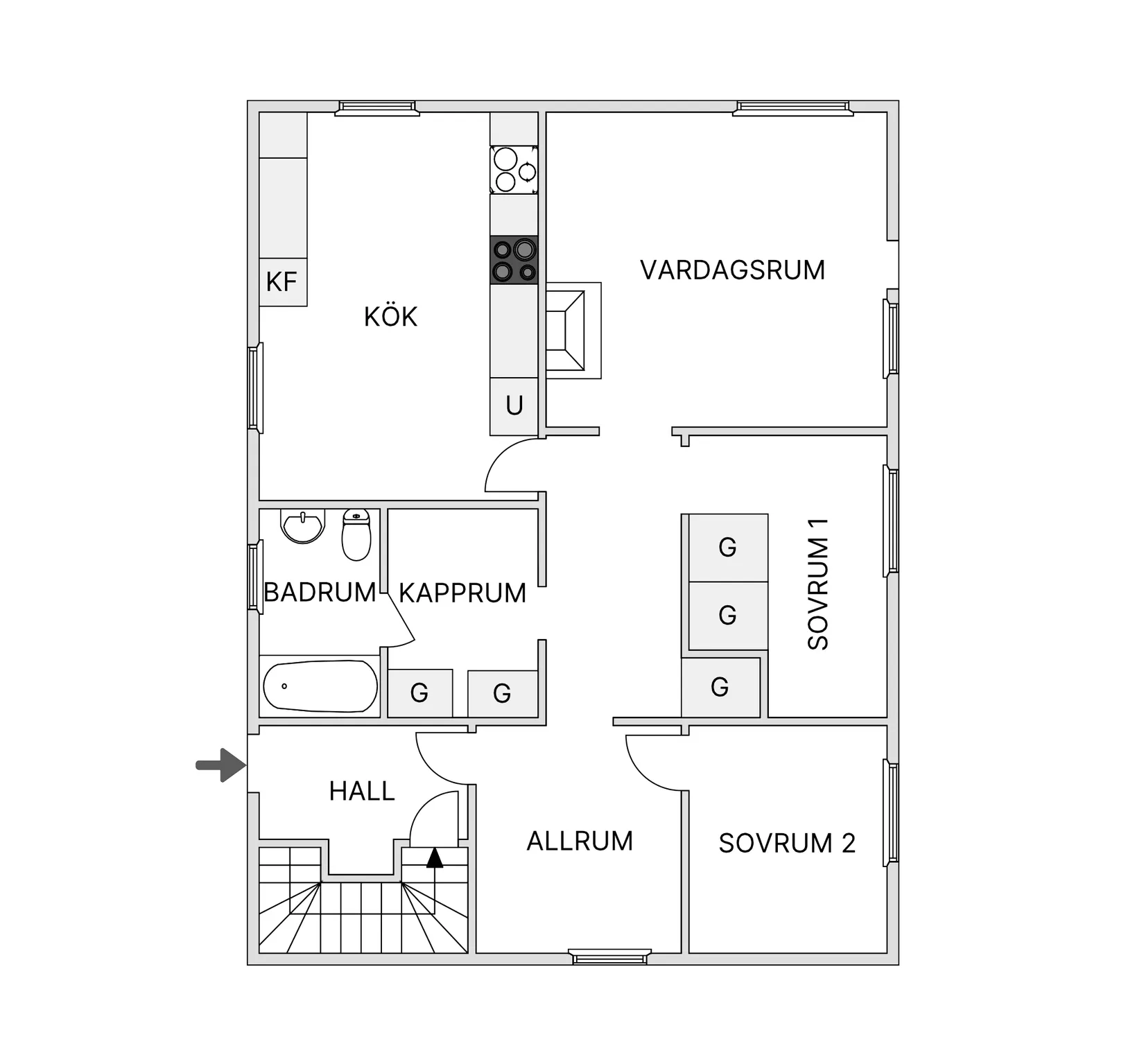 Villa, Stenbergsvägen 6, Dorotea