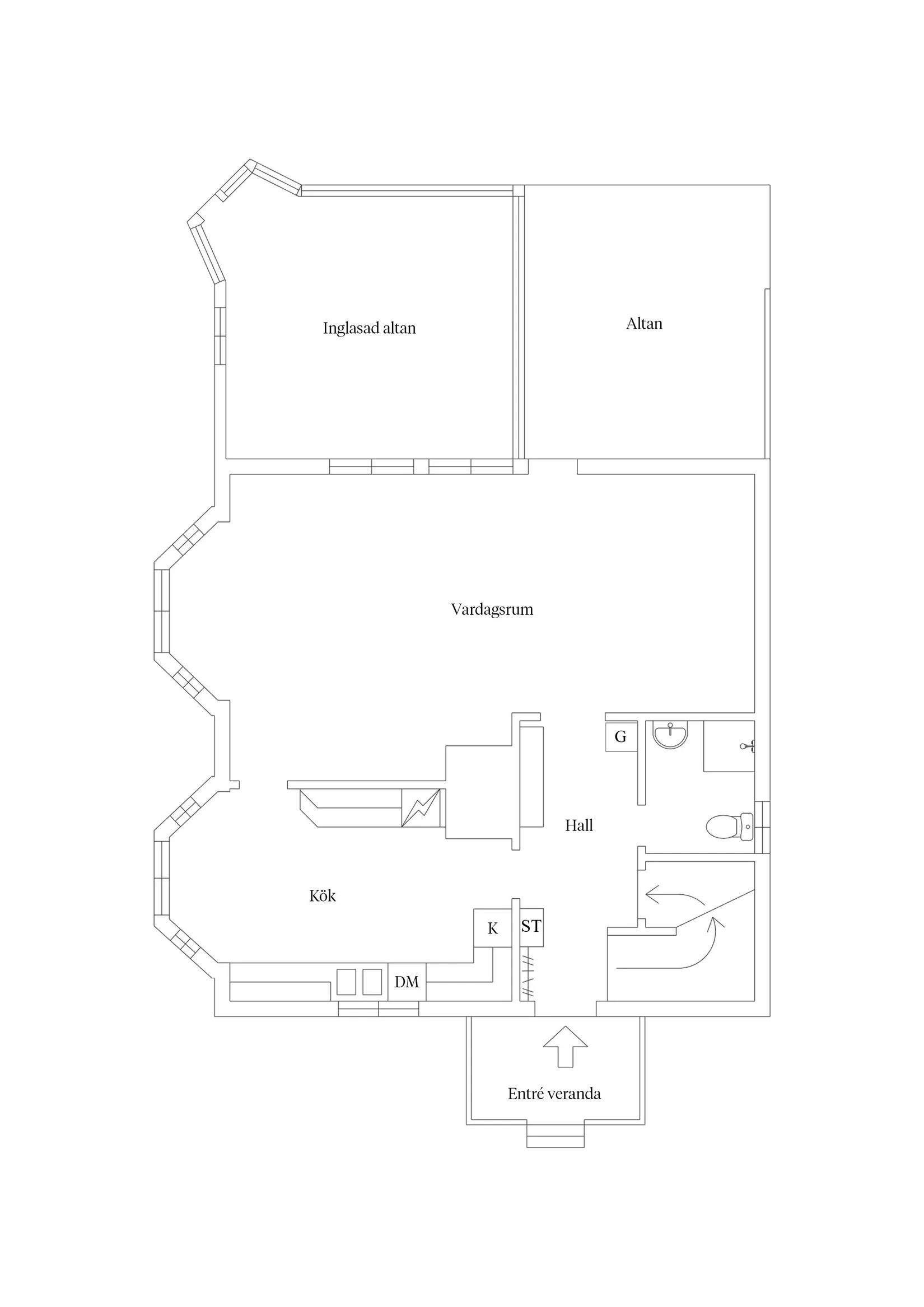 Villa, Vallsundsvägen 28, Frösön, Östersund
