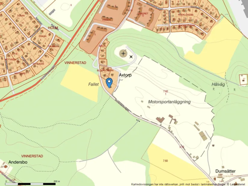 Tomt, Vinnerstadsvägen 43, Dunteberget, Motala
