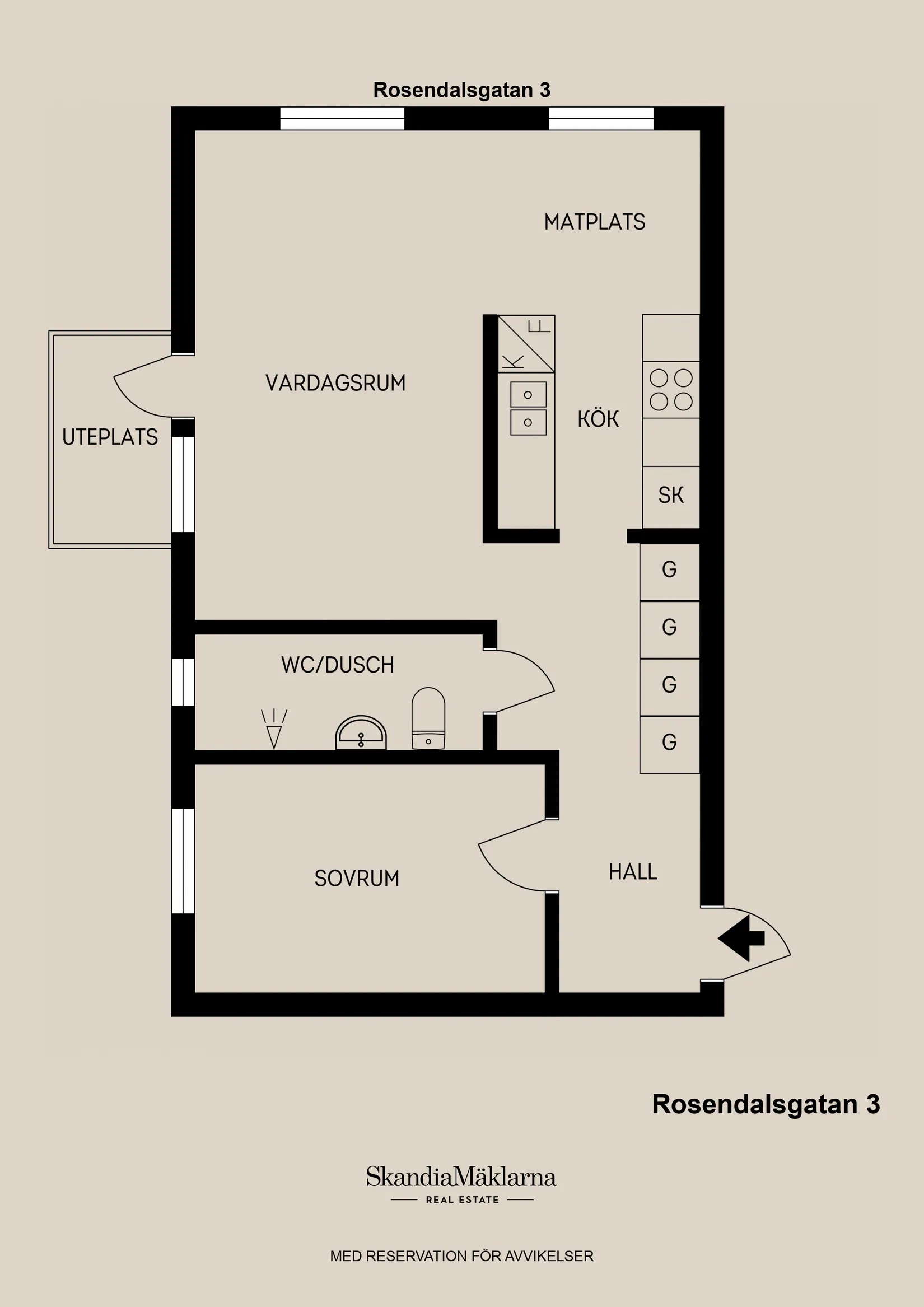 Bostadsrätt, Rosendalsgatan 3, Gävle