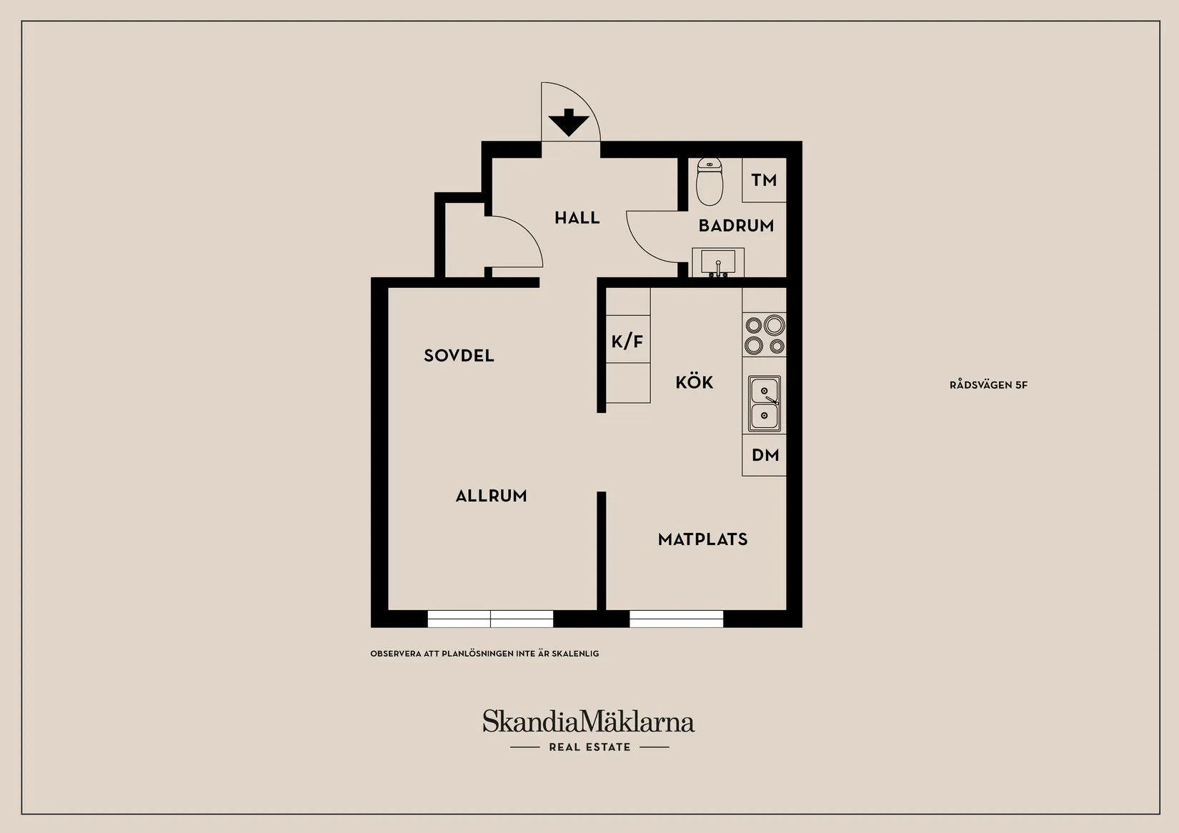 Bostadsrätt, Rådsvägen 5F, Centrala Huddinge - Kvarnbergsplan, Huddinge