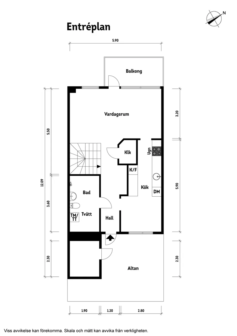 Radhus, Eklövsvägen 221, Södra Lerum, Lerum