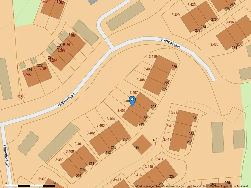 Radhus, Eklövsvägen 221, Södra Lerum, Lerum