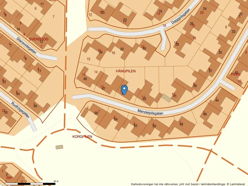 Radhus, Mandelpilsgatan 45, Videdal, Malmö