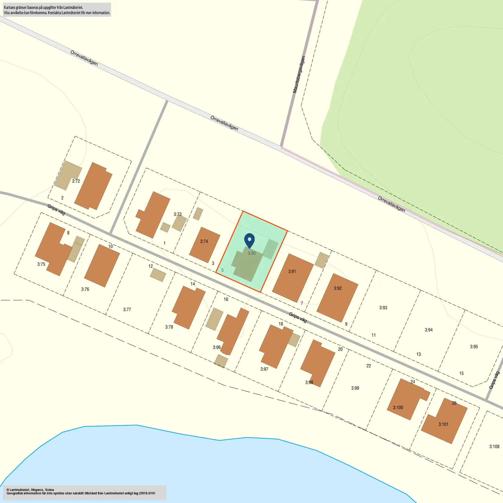 Villa, Grips väg 5, Mauritzberg, Norrköping