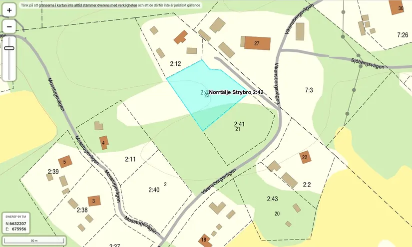 Tomt, Vikensbergsvägen 23, Norrtälje
