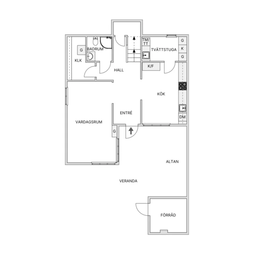 Bostadsrätt, Stationsvägen 8B, Vagnhärad, Trosa
