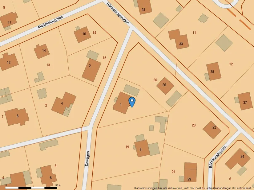 Villa, Dalvägen 1, Mariestad