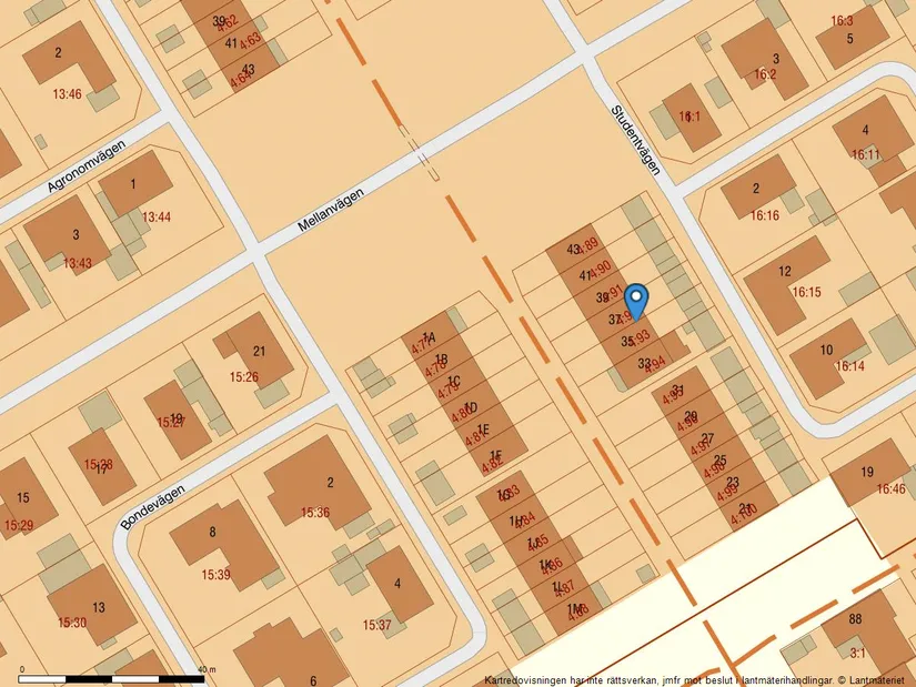 Radhus, Studentvägen 37, Löddesnäs, Lomma
