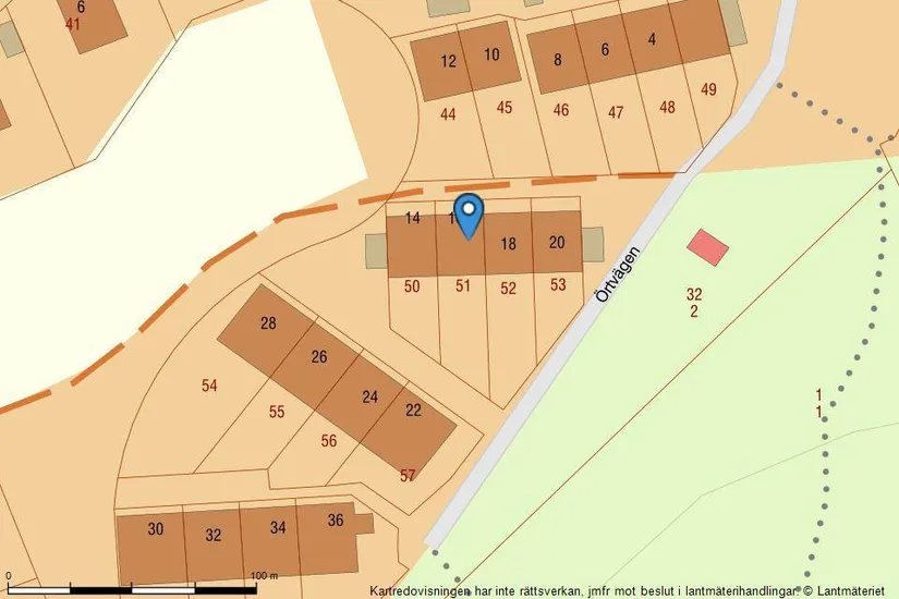 Radhus, Örtvägen 16, Gullberna Park, Karlskrona