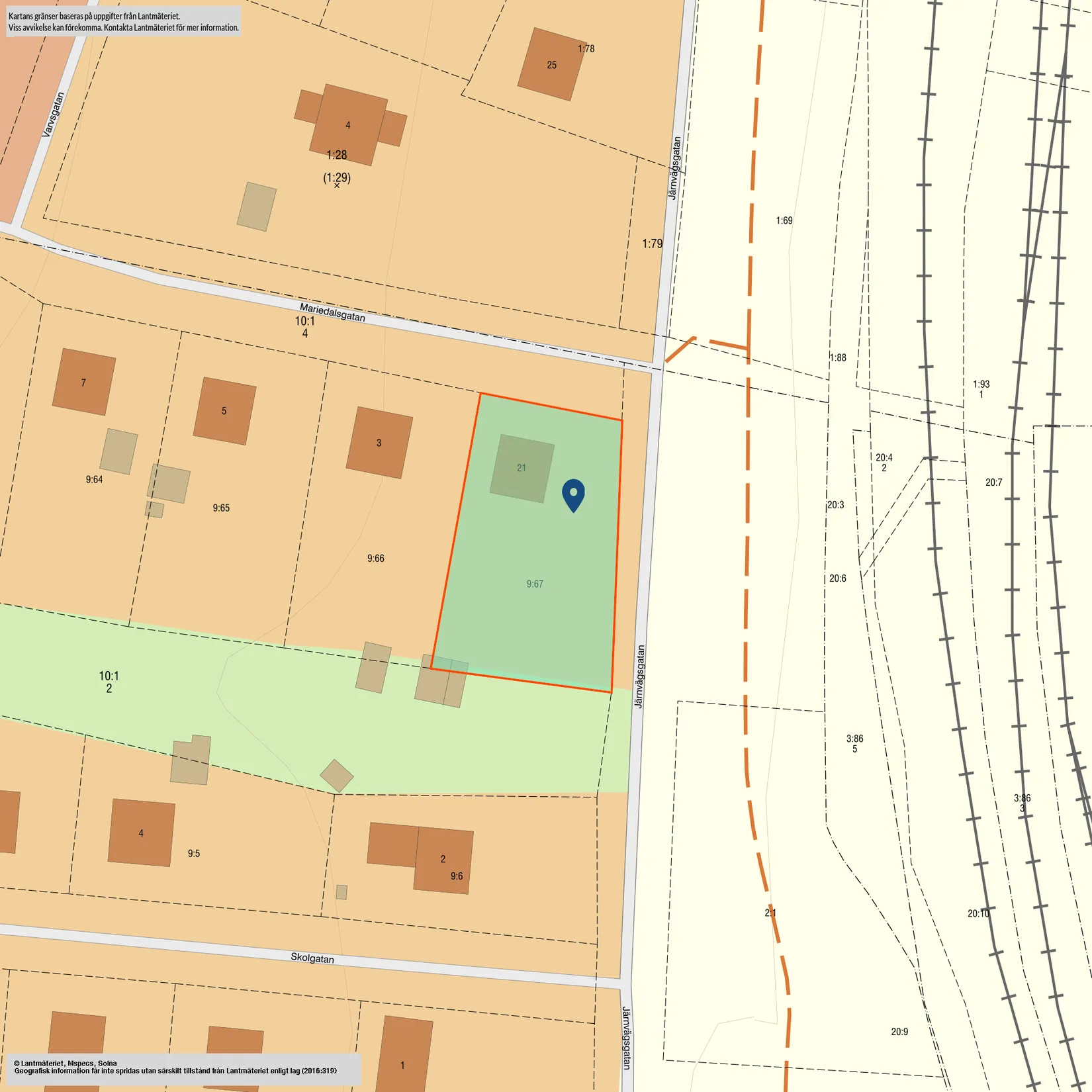 Villa, Järnvägsgatan 21, Timrå centrum, Timrå