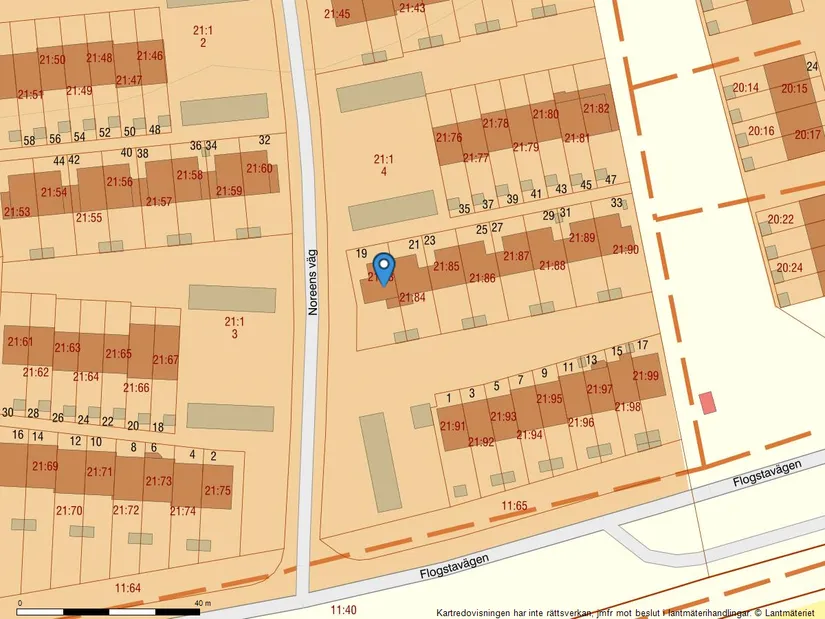 Radhus, Noreens väg 19, Flogsta, Uppsala