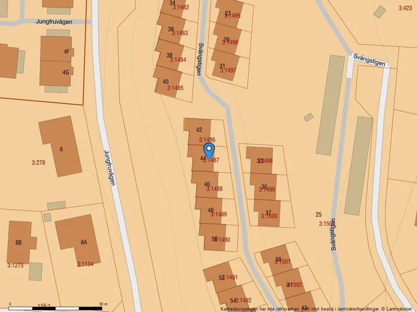 Radhus, Svängstigen 44, Hanviken/Trollbäcken, Tyresö