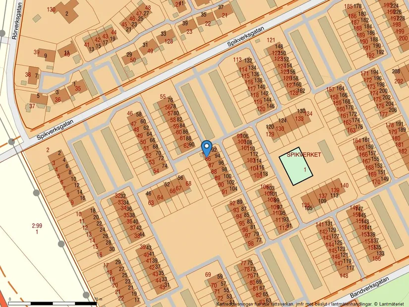 Radhus, Spikverksgatan 92, Bäckby, Västerås