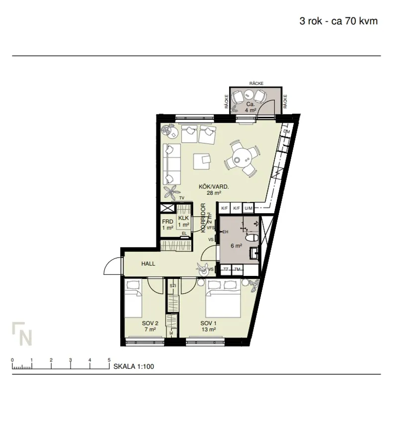 Bostadsrätt, Vasagatan 21, vån 7/7, Centrala Sundbyberg, Sundbyberg