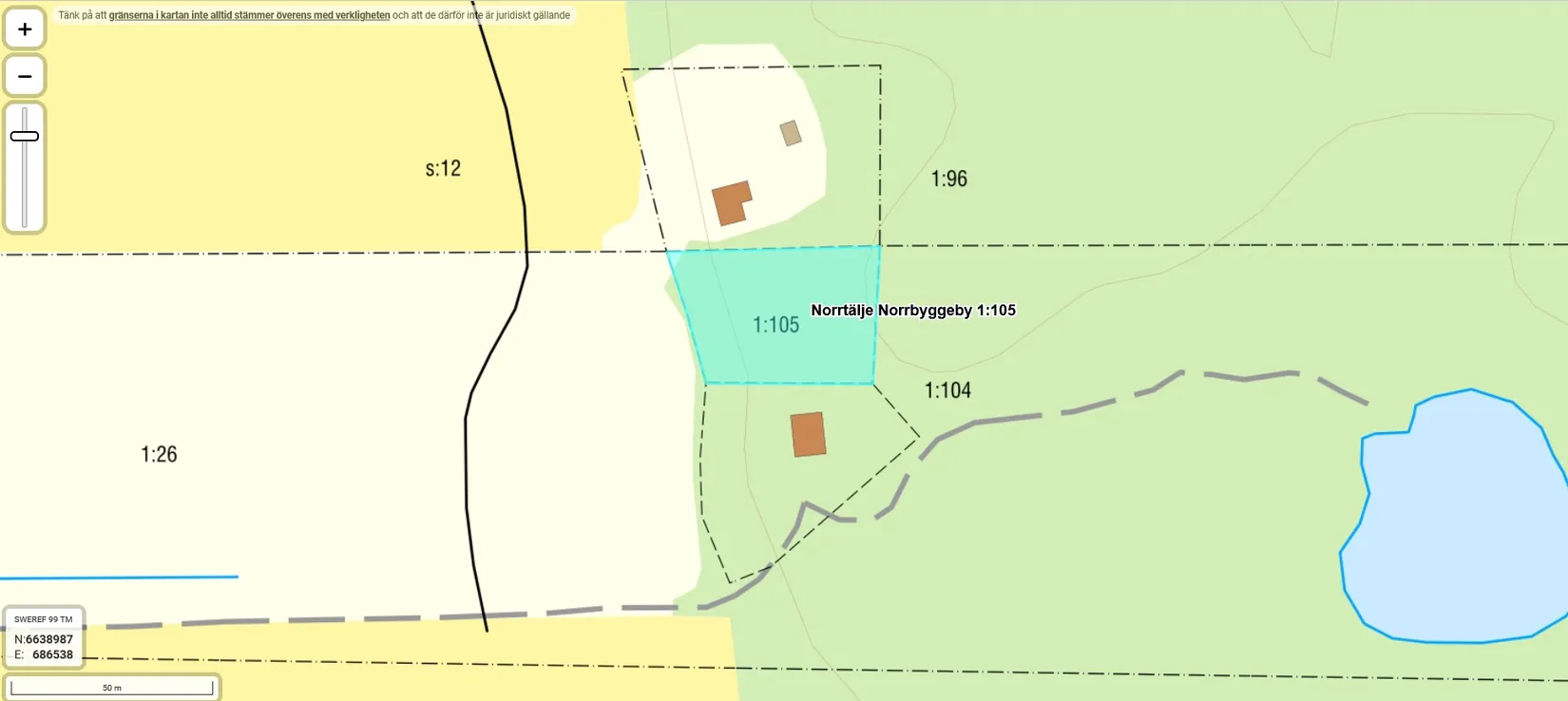 Tomt, Norrbyggebyvägen 256, Norrbyggeby, Norrtälje