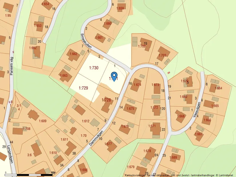 Tomt, Dammvägen 13, Gullbrandstorp, Halmstad