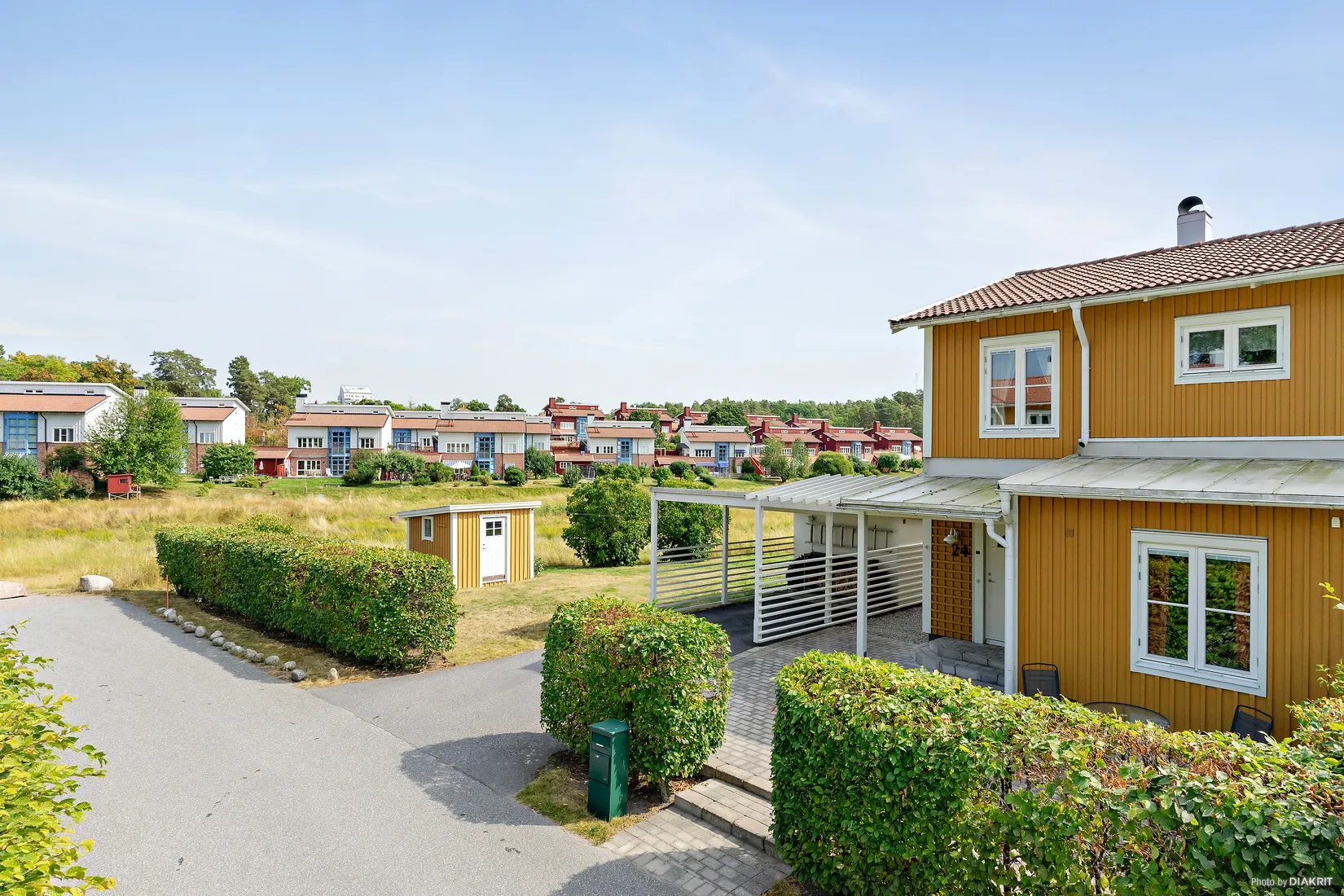 Radhus, Godenius väg 24, Gustavsberg Farsta Slottsvik, Värmdö