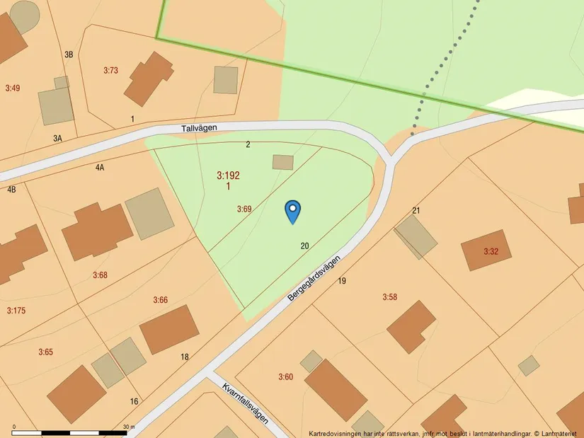 Tomt, Bergegårdsvägen 20, Torslanda - Lilleby, Göteborg