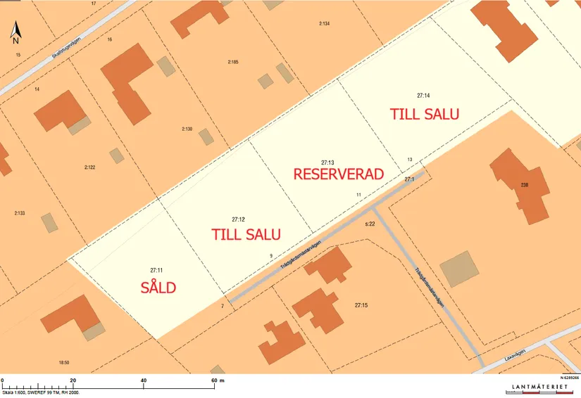 Tomt, Trädgårdsmästarvägen 9, Haverdal, Halmstad