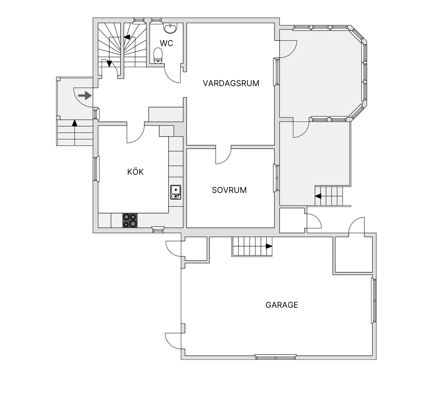 Villa, Södra Hällgrensvägen 12, Ursviken, Skellefteå