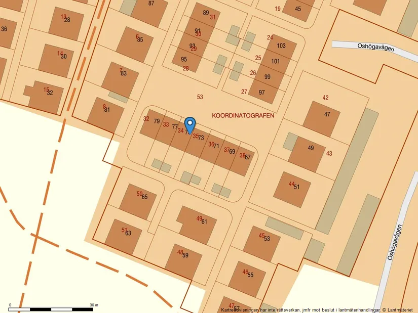 Radhus, Oshögavägen 75, Oxie, Malmö