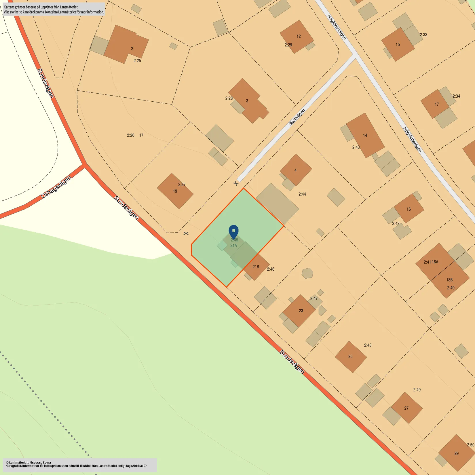 Radhus, Sundsvägen 21A, Högklint, Finspång