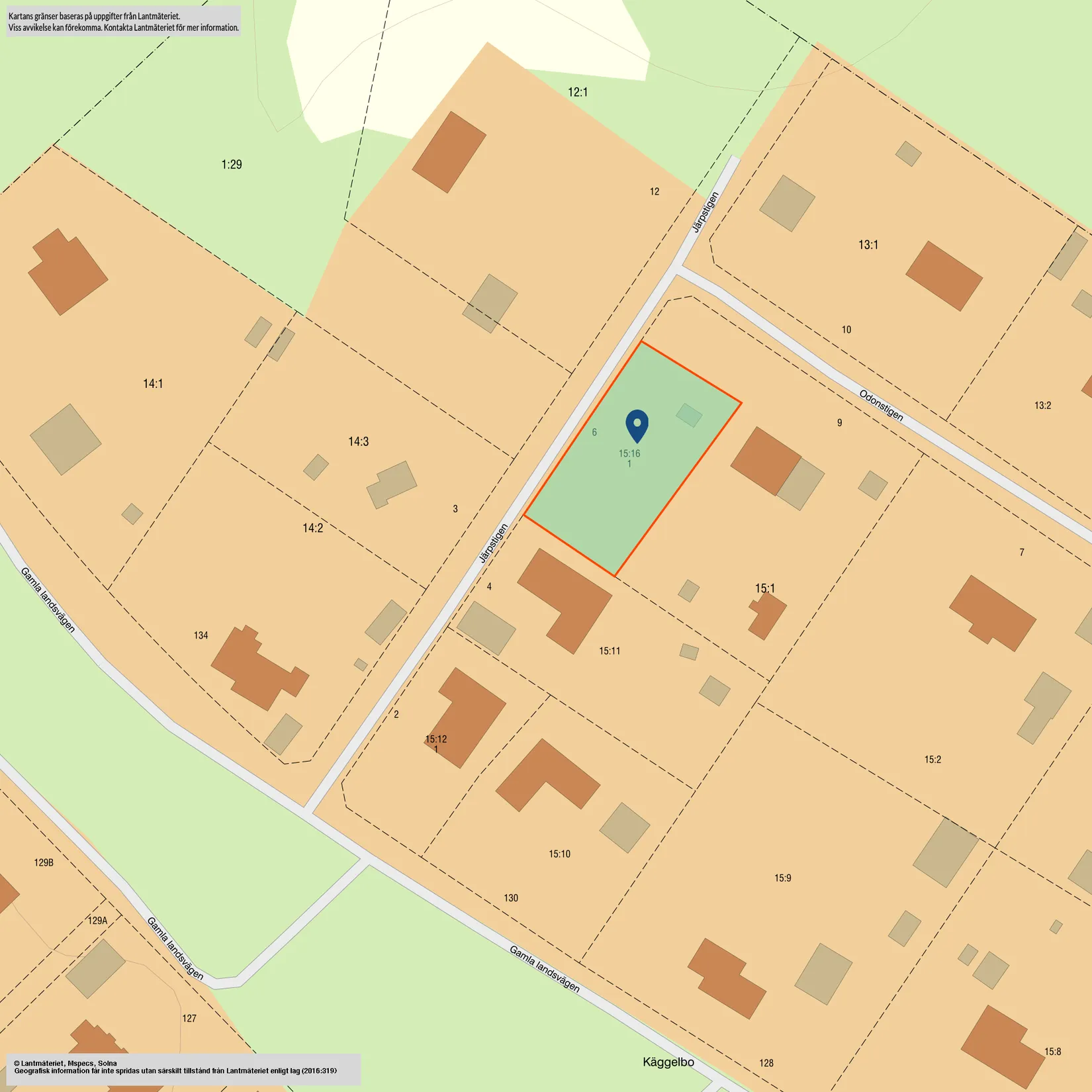 Tomt, Järpstigen 6, Svärtinge, Norrköping