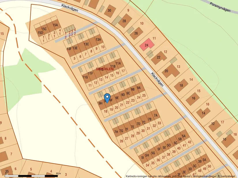 Radhus, Klackvägen 9G, Bydalen, Sundsvall