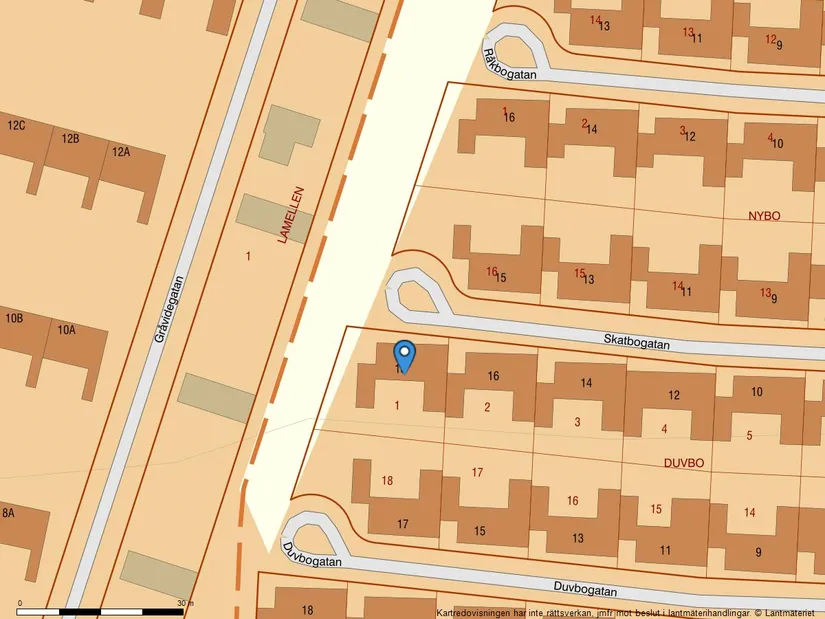 Radhus, Skatbogatan 18, Videdal, Malmö