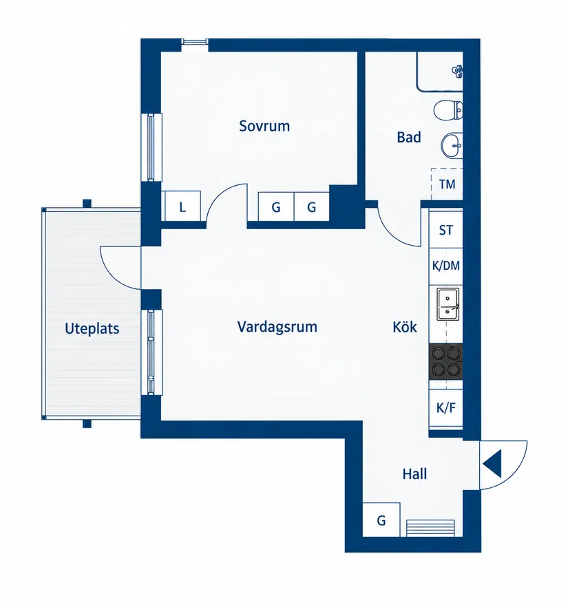 Bostadsrätt, Ljusnevägen 6, Bagarmossen, Stockholm