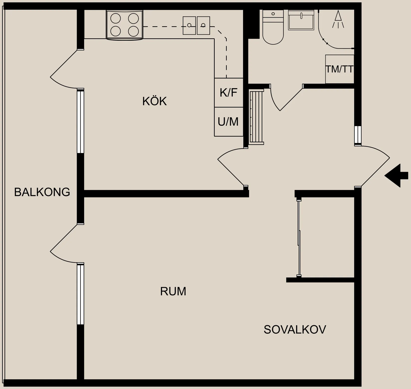Bostadsrätt, Gråbergsgatan 21, Vilbergen, Norrköping