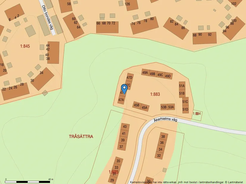Radhus, Åkerhielms väg 47B, Österåker