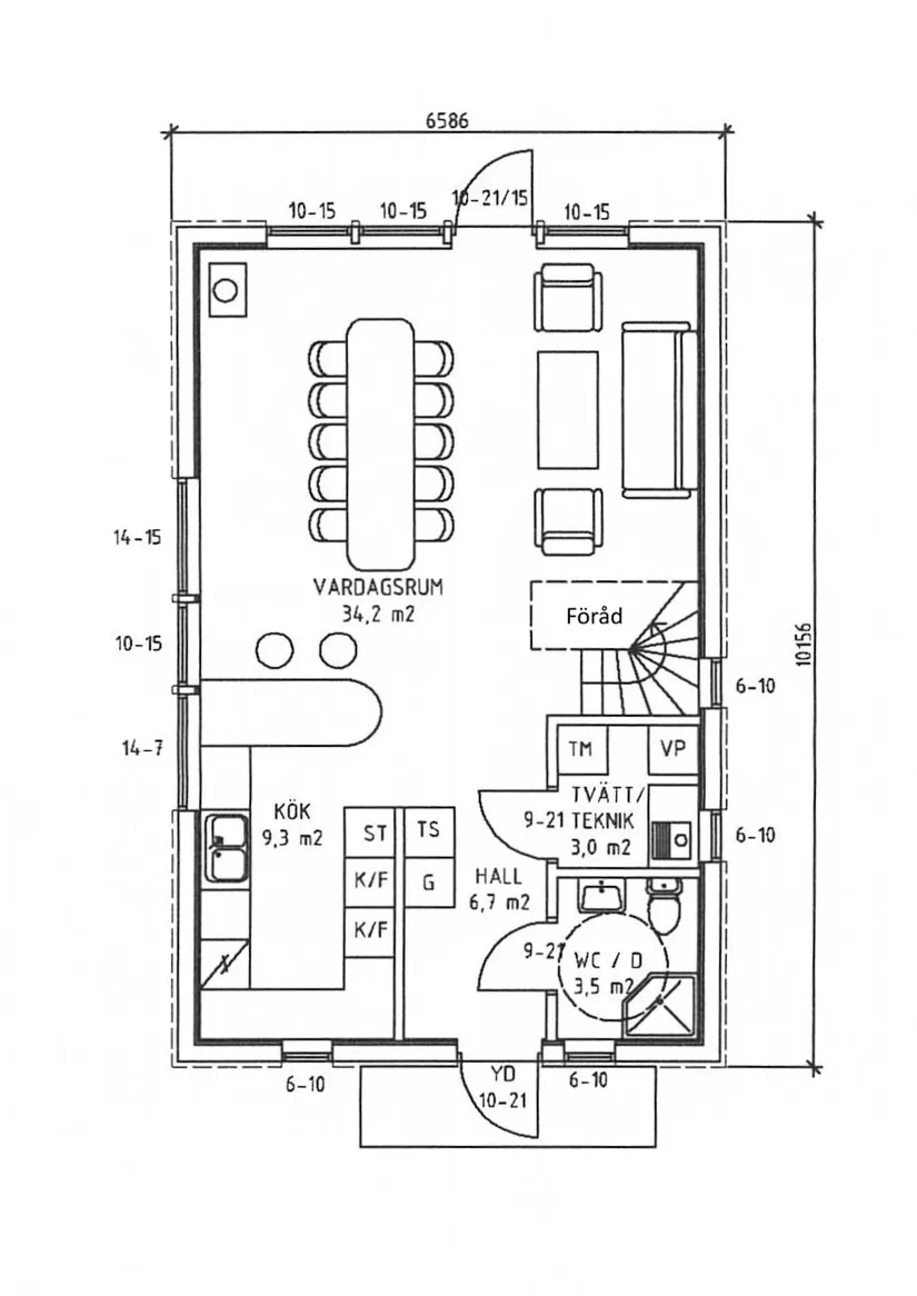 Villa, Galateavägen 1, Solsidan, Storhogna, Berg