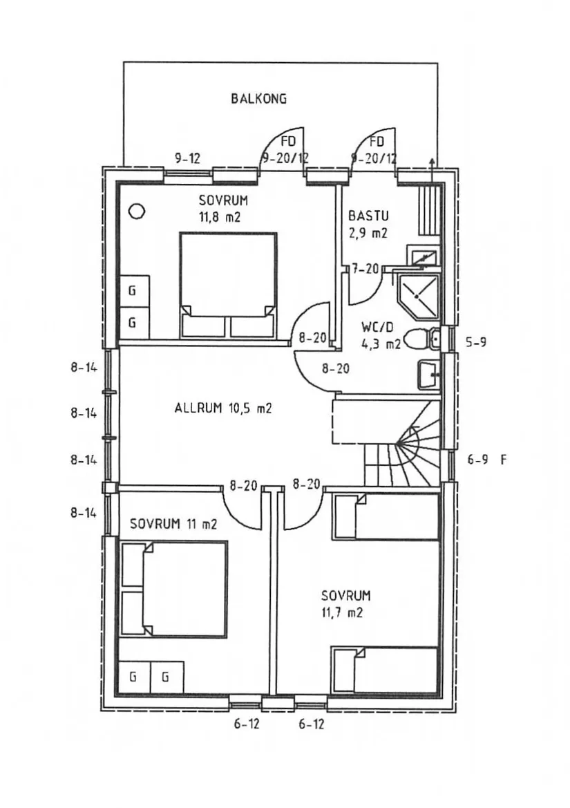 Villa, Galateavägen 1, Solsidan, Storhogna, Berg
