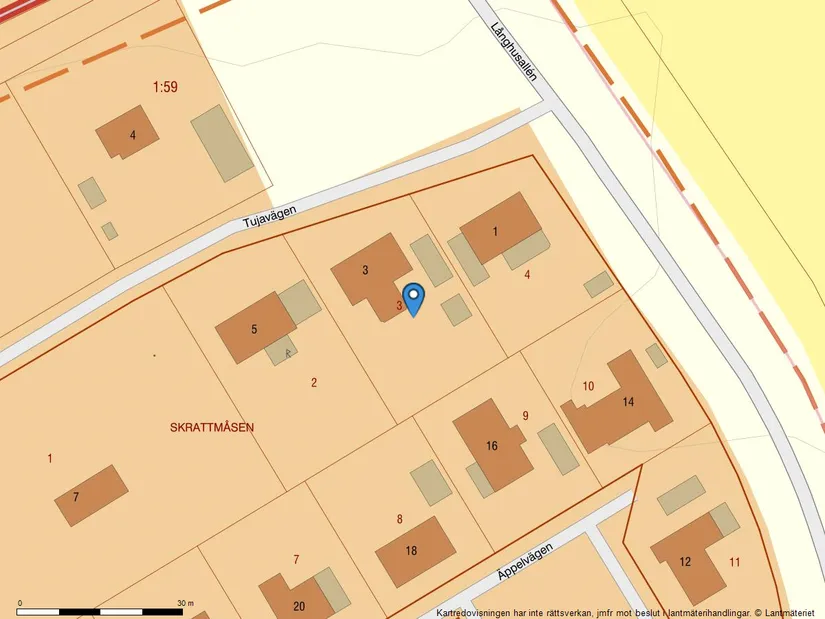 Villa, Tujavägen 3, Brogård, Halmstad