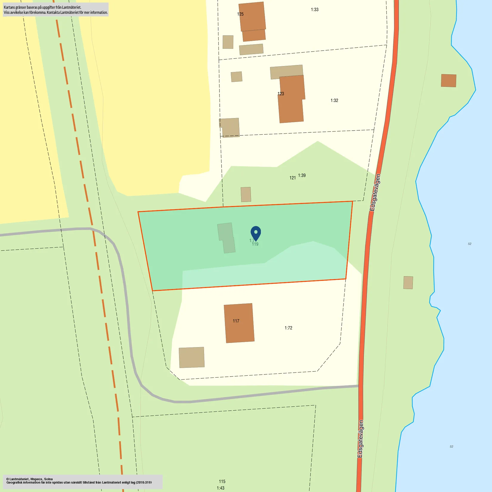 Tomt, Edsgatevägen 119, Edsgatan, Karlstad