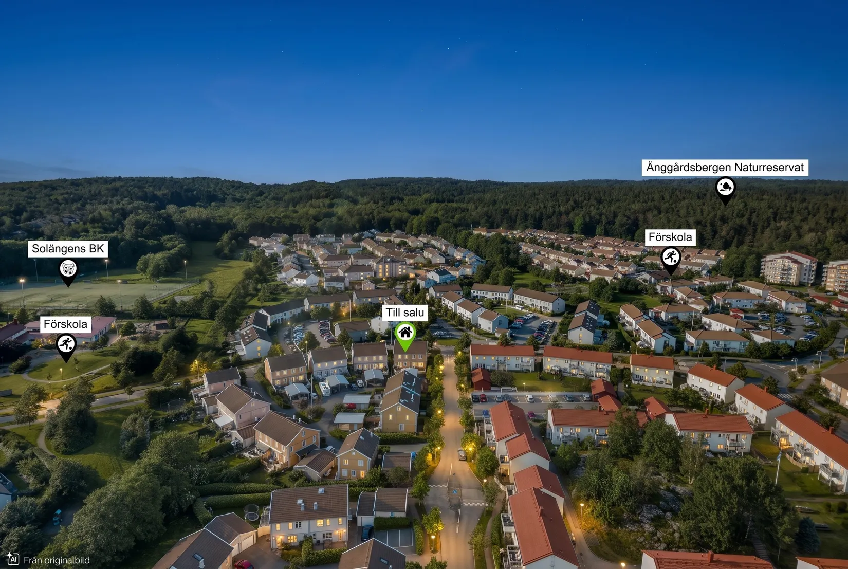 Radhus, Eklanda Bäck 123, Eklanda, Mölndal