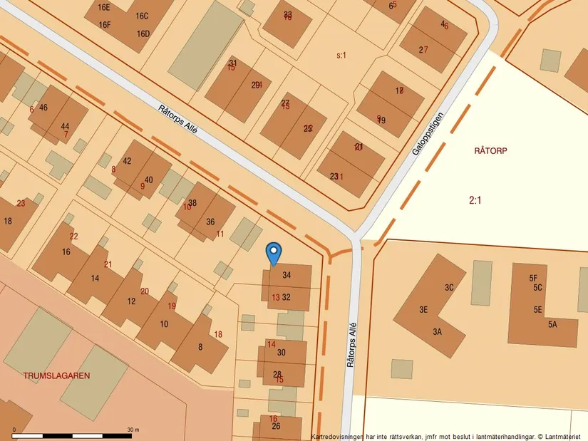 Radhus, Råtorps allé 34, Södra Råtorp, Karlstad