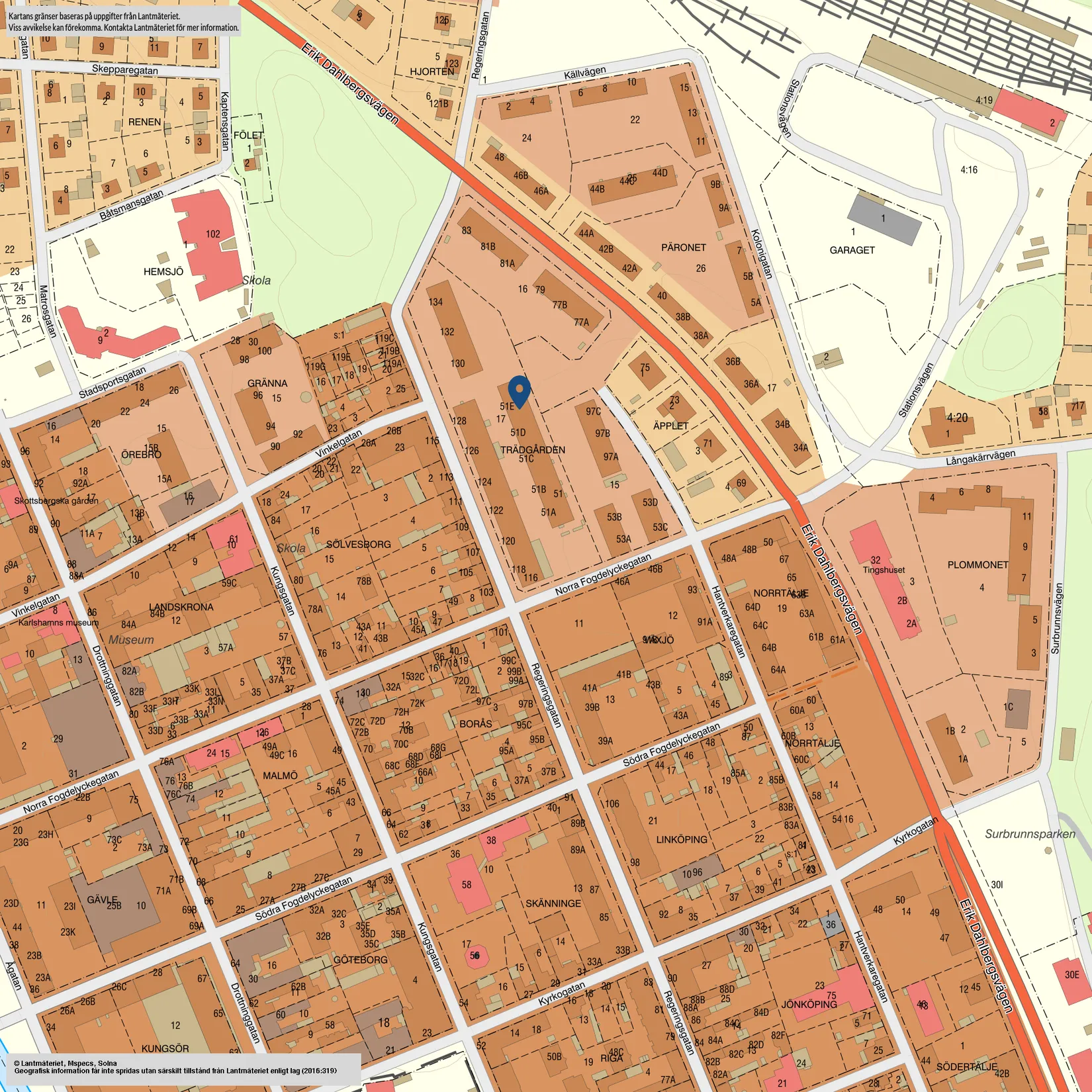 Bostadsrätt, Norra Fogdelyckegatan 51 E, Centrala Karlshamn, Karlshamn
