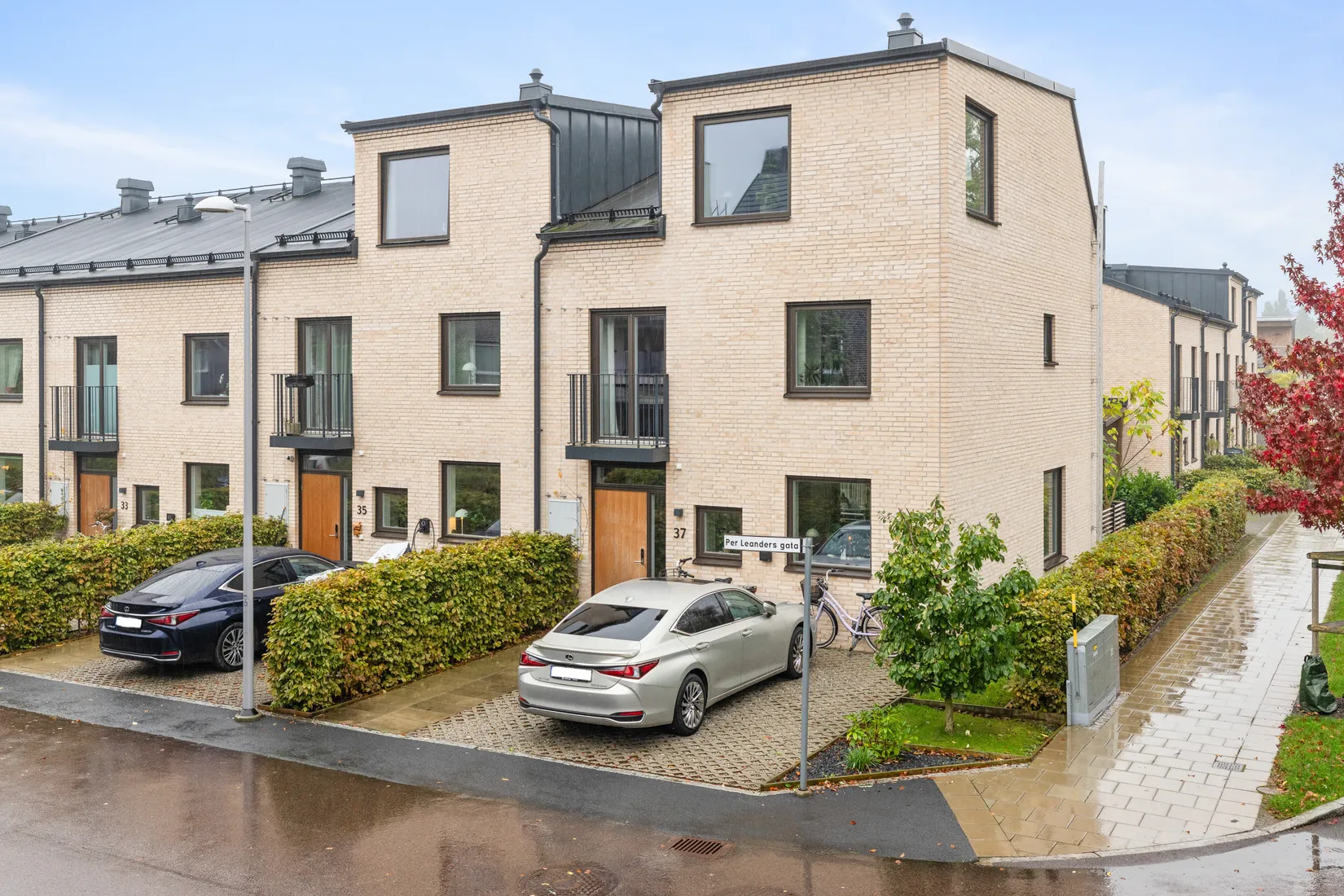 Radhus, Per Leanders gata 37, Trädgårdsstaden, Ystad