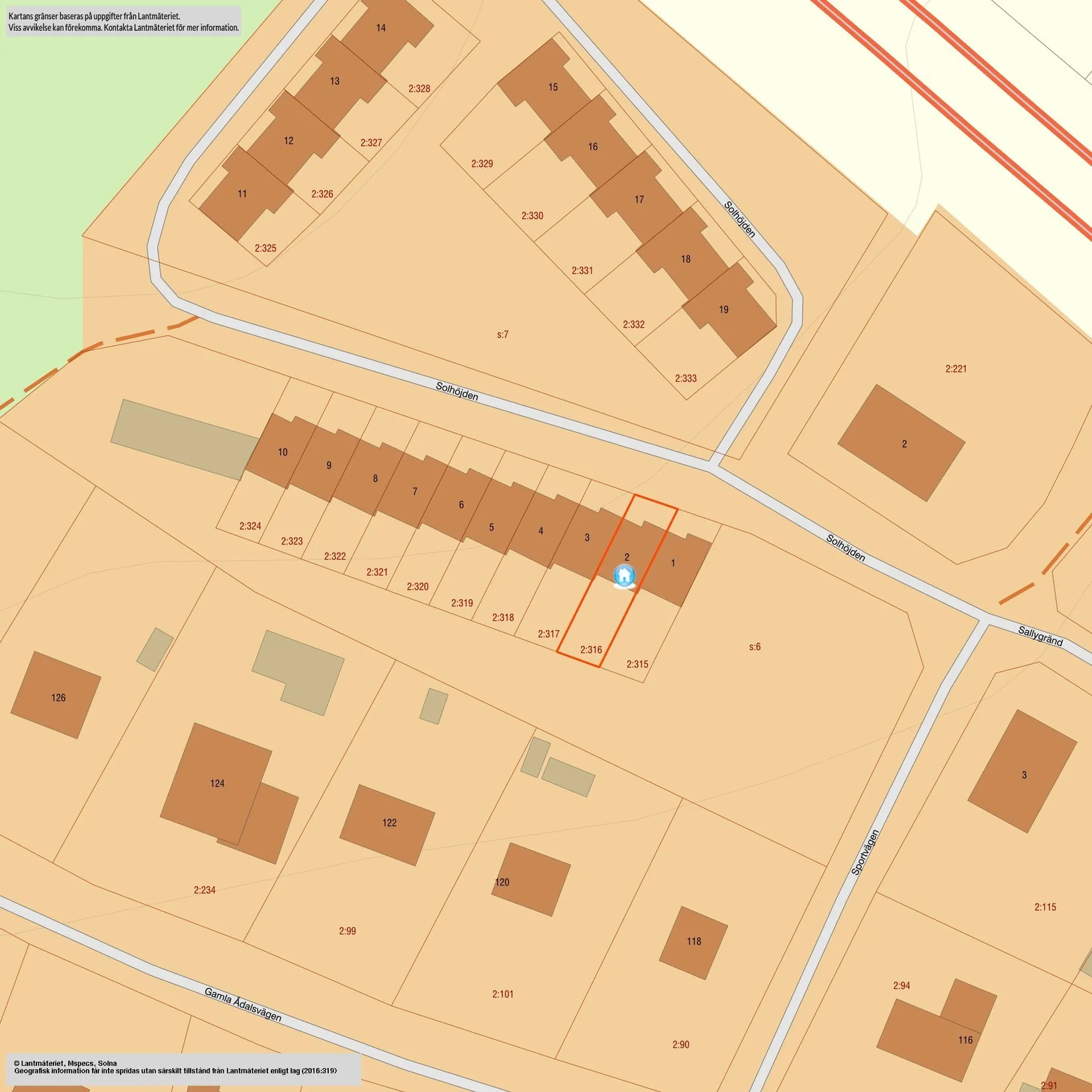 Radhus, Solhöjden 2, Bondsjöhöjden, Härnösand