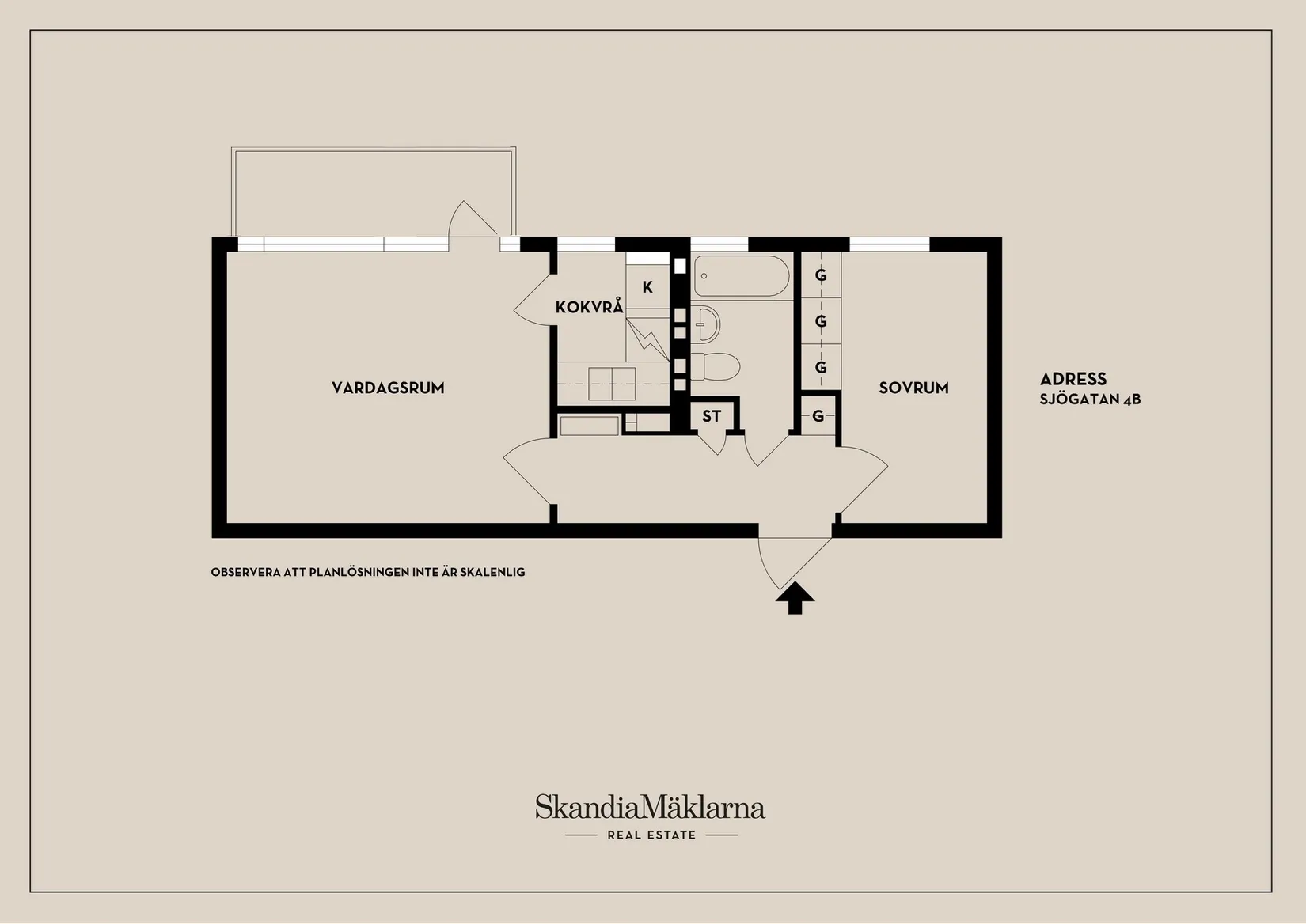 Bostadsrätt, Sjögatan 4B, Oxelösund