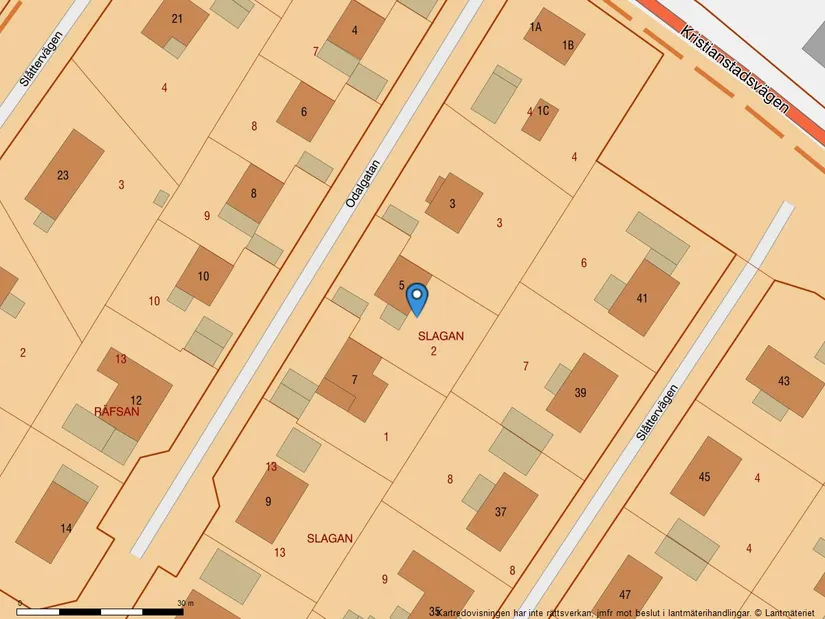 Villa, Odalgatan 5, Centrum, Laholm