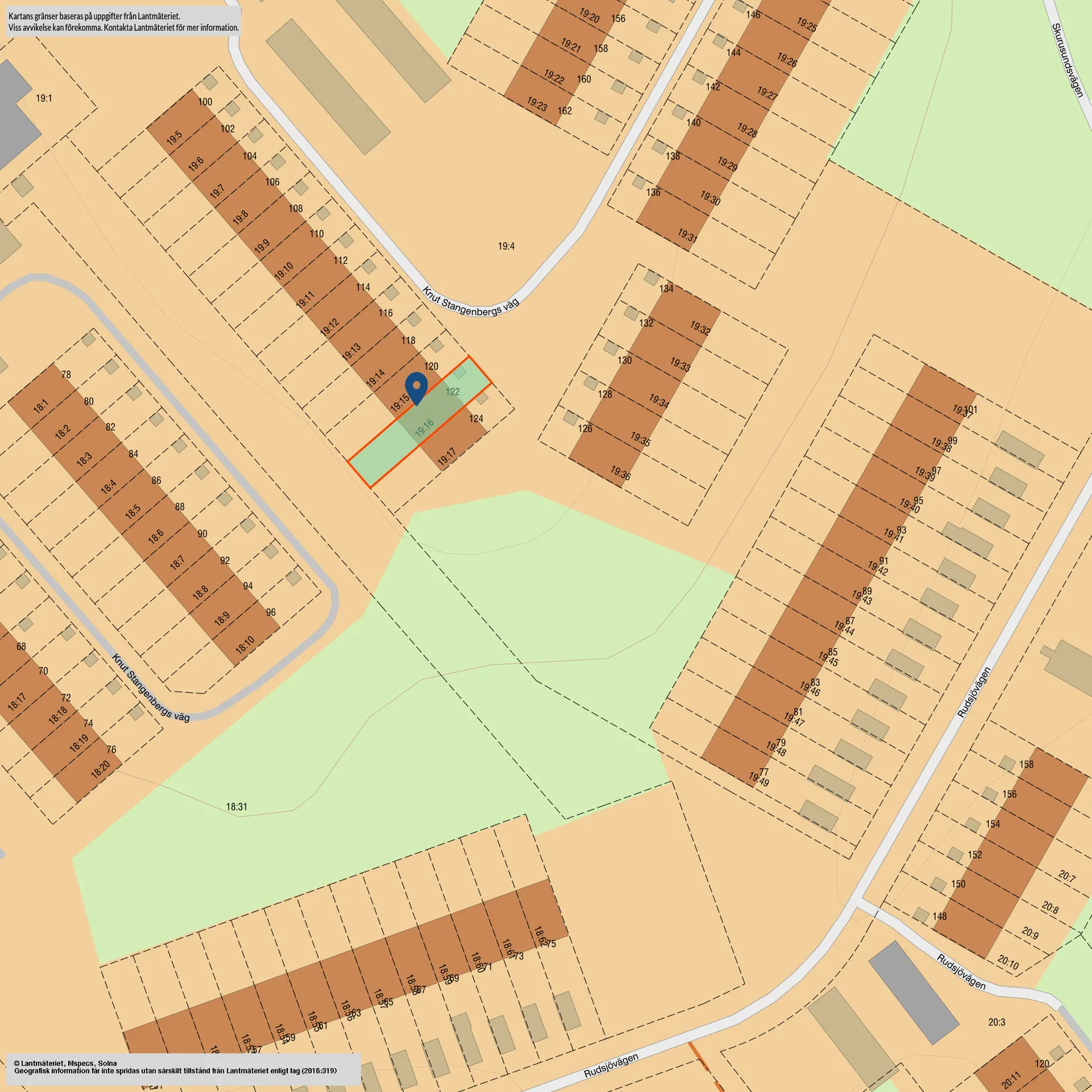 Radhus, Knut Stangenbergs väg 122, Duvnäs utskog, Nacka